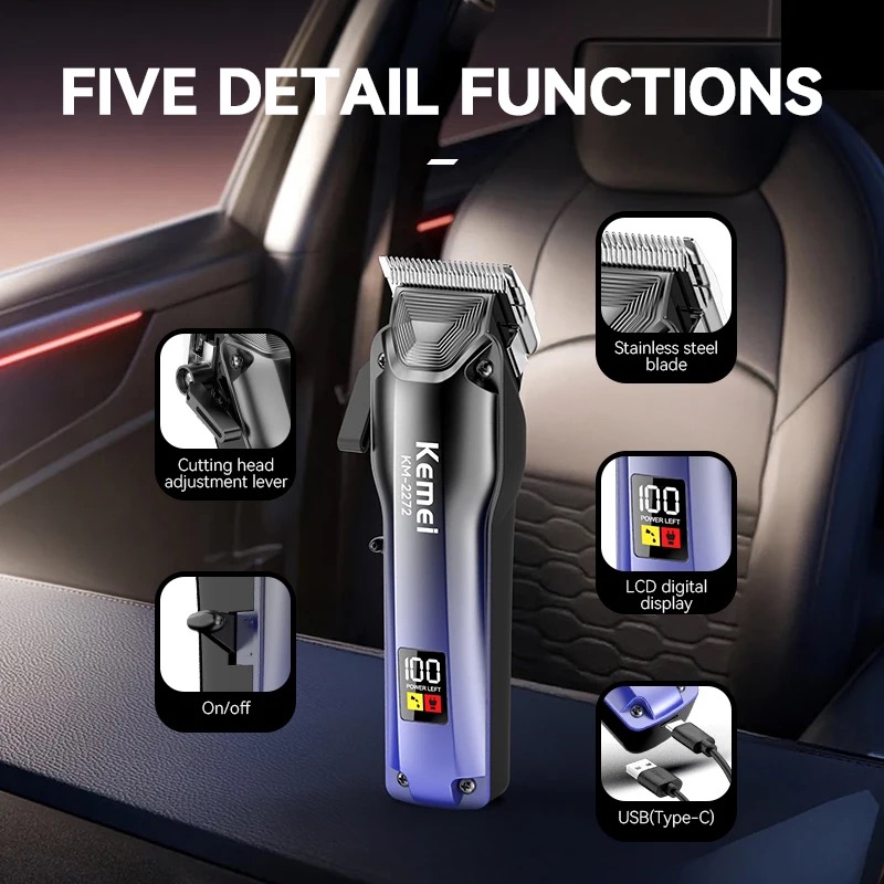 Kemei elektrische tondeuse kap - Mens Grooming Barber recensie en prijs